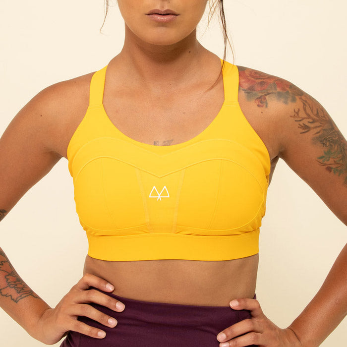 Maaree Solidarity high impact sports bra saffron yellow